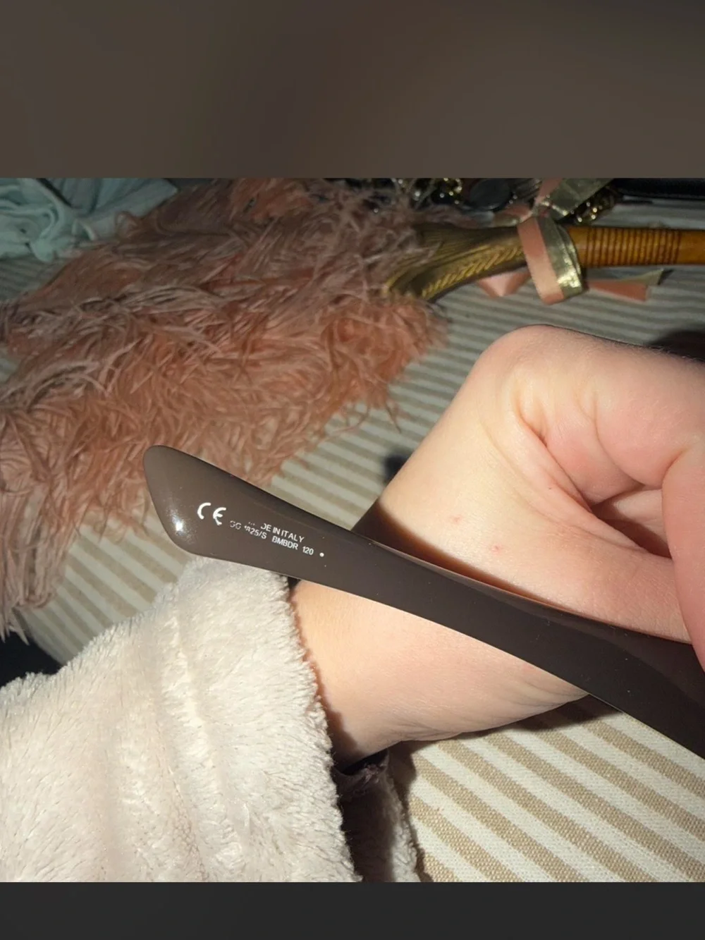 Gucci Brown Gradient Shield Sunglasses